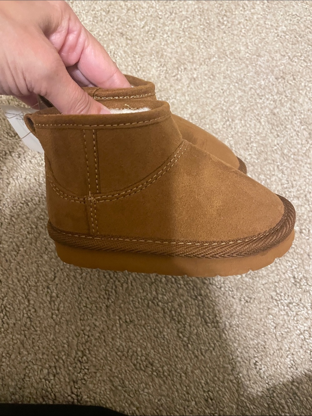 GAP Baby Rubber Sole Booties in Tan